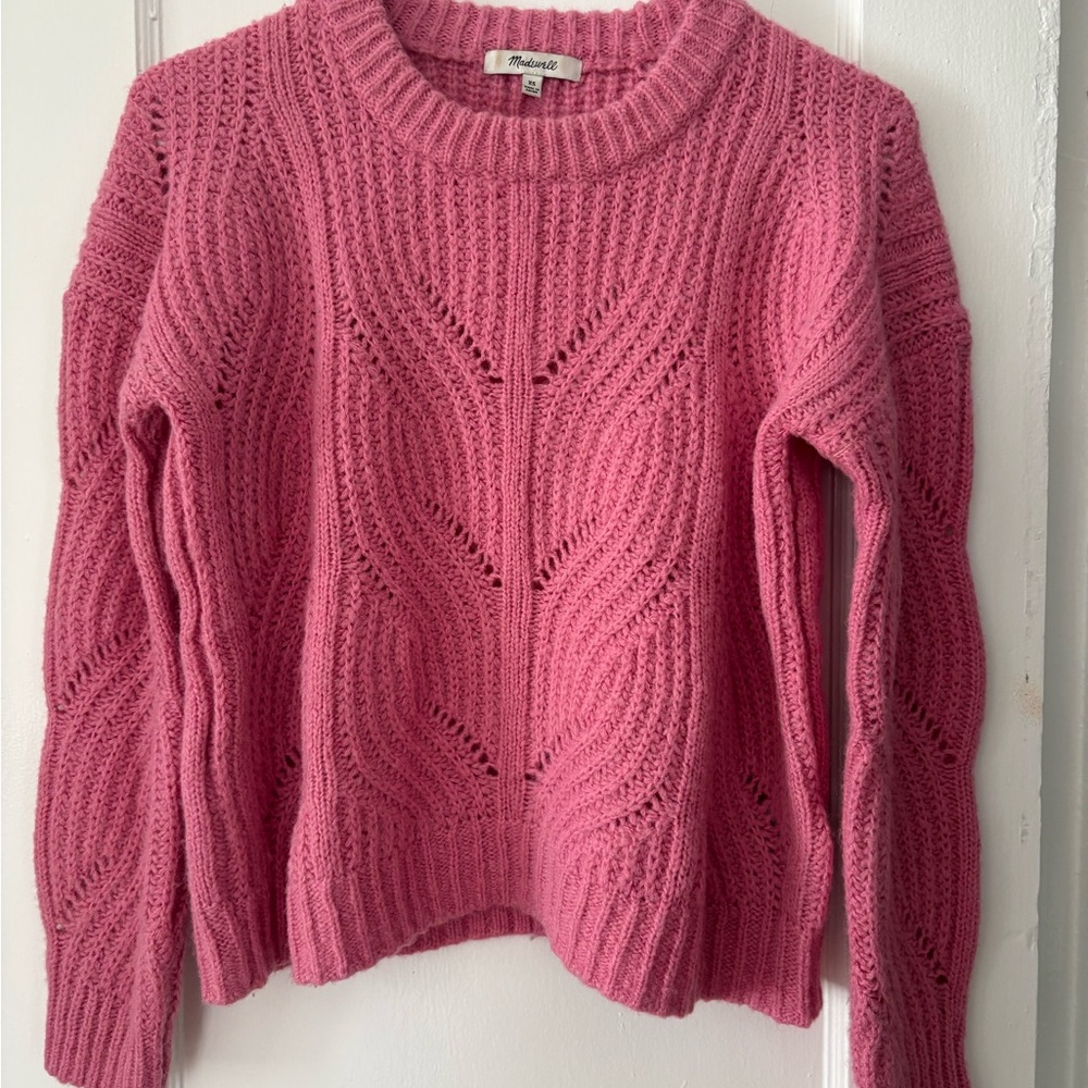 Madewell Pink Crew Neck Sweater